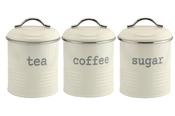 Apollo Housewares Canister set of 3 Cream