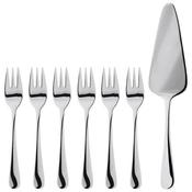 Judge Windsor Cake Set Stainless Steel Cake Slice &amp; 6 Pastry Forks with Gift Box Elegant Dessert Serving Set