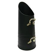 Castle Living Coal Hod Black With Brass Handles