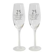 Amore Champagne Flute Set  25th Anniversary image