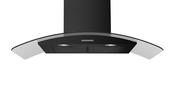 Belling 90cm Curved Glass Chimney Hood Black | CHIM904GBLK image