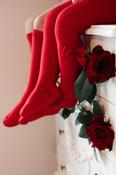Condor Red Tights With Side Bow image