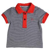 Gymp Striped Polo Shirt - Navy &amp;amp; Red image