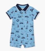 Hatley Out At Sea Baby Polo Romper image