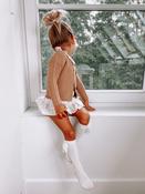 Condor White Knee High Socks With Side Bow 200 image