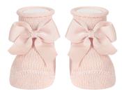 Condor Warm Cotton Socks With Grossgrain Bow - Pink image