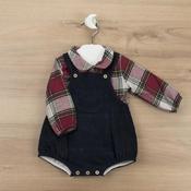 Babidu Boys Tartan Dungaree Set image
