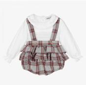 Babidu Grey Tartan Bloomers Set