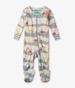 Hatley Construction Site Organic Cotton Footed Coverall image