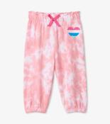 Hatley Pink Tie Dye Baby Joggers image