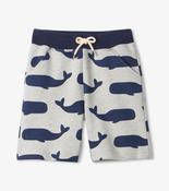 Hatley Nautical Whales Terry Shorts image