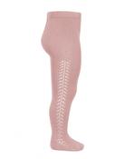 CONDOR SIDE OPENWORK WARM TIGHTS PINK  - 526
