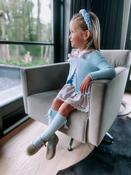 CONDOR KNEE-HIGH SOCKS WITH GROSSGRAIN SIDE BOW BABY BLUE image