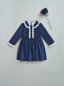 Foque Navy Velvet Dress image