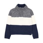 Boboli Navy &amp;amp; Grey Knit Sweater