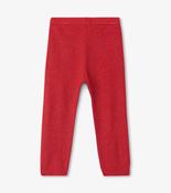 Hatley Red Shimmer Cable Knit Leggings image