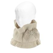 Condor GARTER STITCH SNOOD SCARF WITH BIG VELVET BOW - 304 image