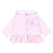 Blues Baby Pink and White Striped Hooded Jacket image