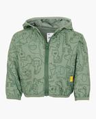 Losan Green Animal Print Jacket With Hood image