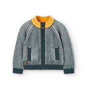 Boboli Grey Knitted Zip Jacket image