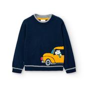 Boboli Round Neck Car Pullover