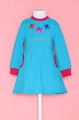 Agatha Ruiz De La Prada Blue Cotton Sweatshirt Dress image