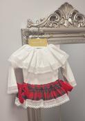 Phi Clothing Lace Bodysuit &amp;amp; Red Tartan Bloomer Set