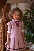 Piccola Speranza Pink Wool Houndstooth Dress image