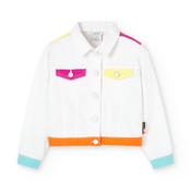 Boboli Twill Jacket - White image