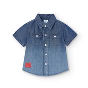 Boboli Short Sleeve Denim Shirt - Blue image