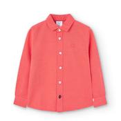 Boboli Long Sleeve Linen Shirt - Cherry image