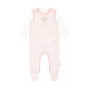 Steiff Romper &amp;amp; Long Sleeve T-shirt Set - Silver Pink image