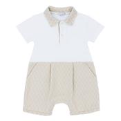 Blues Baby Boys Beige and White Shortie image