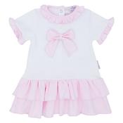 Blues baby - Girls white drop waist dress image