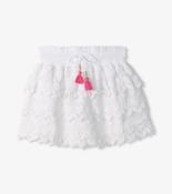 Hatley Girls White Hearts Floaty Skort image