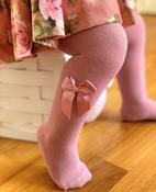Condor Cotton Tights With Side Bow Pale Pink 526 image