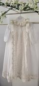 Amaya Beige Tulle Christenng Gown &amp;amp; Bonnet image