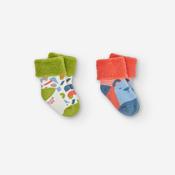 Boboli 2pk Coral &amp;amp; Green Socks image