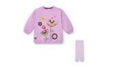 Tuctuc Pink Cyber Dino Dress and Tights set