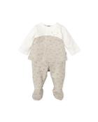 Tutto Piccolo Beige Cotton Bear 2 Piece Babygrow image