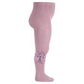 Condor Cotton Tights With Side Grossgran Bow Madreperla - 130