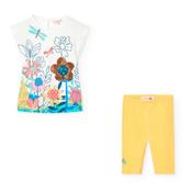 Boboli lemon Tunic and Capri Leggings Set