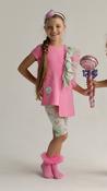 Daga More Sugar Pink Tunic &amp;amp; Capri Leggings Set