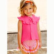 Jose Varon Pink Gingham Short Set