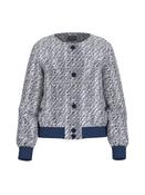 Guess Blue Tweed Bomber Jacket