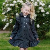 A Dee Black Hearts Raincoat with Ruffles image