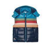 Boboli Stripe Gilet With Detachable Hood