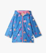 Hatley Blue Ballerina Colour Change Splash Coat with Hood image