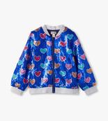 Hatley Bursted Hearts Sequins Bomber Jacket image