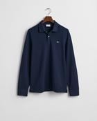 Gant Shield LS Pique Polo - Evening Blue image